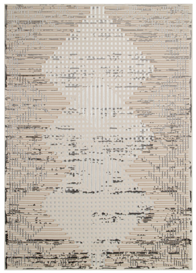 Vloerkleed Crystal Light Grey Vintage Ruiten 3D Effect