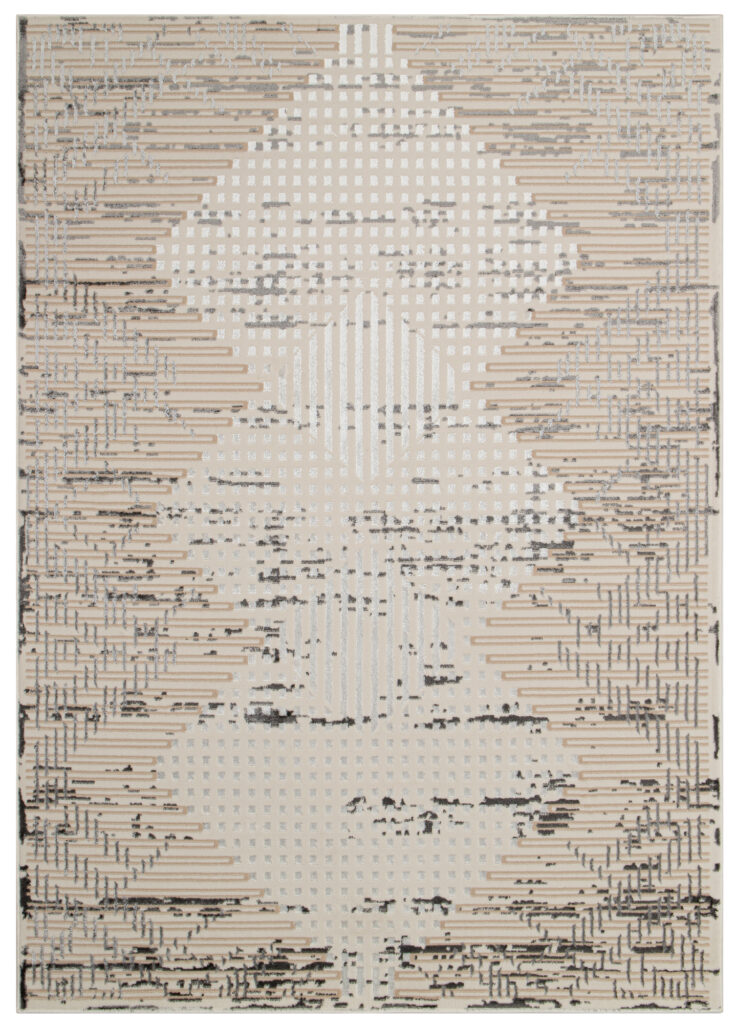 Vloerkleed Crystal Light Grey Vintage Ruiten 3D Effect