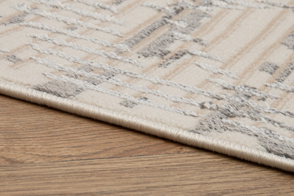 Vloerkleed Crystal Light Grey Vintage Ruiten 3D Effect