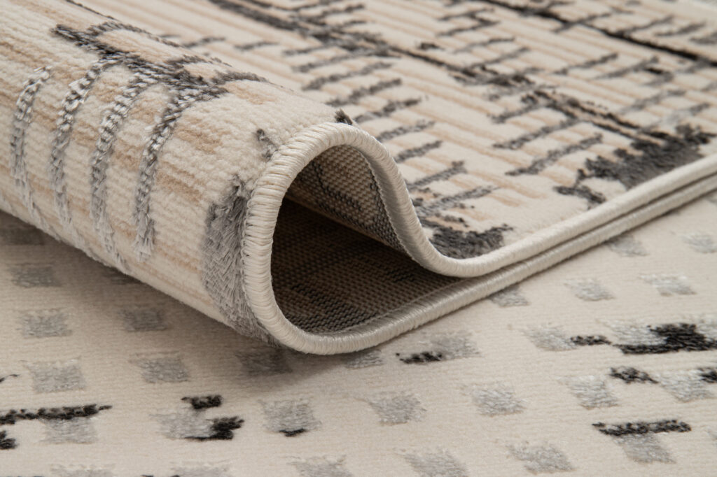 Vloerkleed Crystal Light Grey Vintage Ruiten 3D Effect