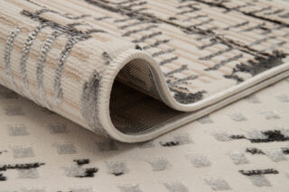 Vloerkleed Crystal Light Grey Vintage Ruiten 3D Effect