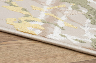 Vloerkleed Crystal Groen Creme Abstract Marmer 3D Effect