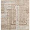 Vloerkleed Crystal Bruin Beige Cream Strepen 3D Effect