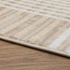 Vloerkleed Crystal Bruin Beige Cream Strepen 3D Effect
