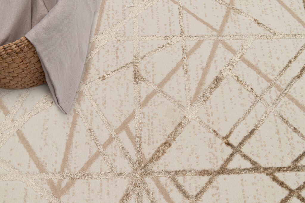 Vloerkleed Crystal Beige Bruin Abstracte Lijnen 3D Effect