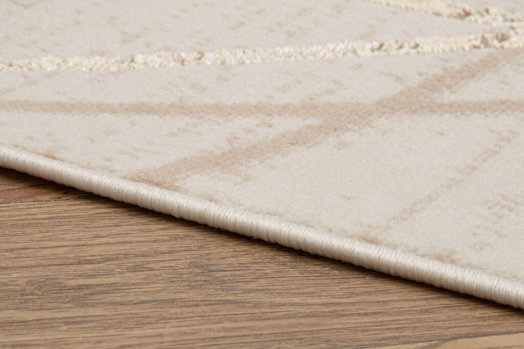 Vloerkleed Crystal Beige Bruin Abstracte Lijnen 3D Effect