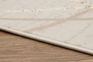 Vloerkleed Crystal Beige Bruin Abstracte Lijnen 3D Effect