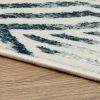 Vloerkleed Crystal Blauw Wit Lijnen 3D Effect
