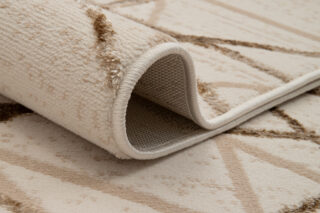 Vloerkleed Crystal Beige Bruin Abstracte Lijnen 3D Effect