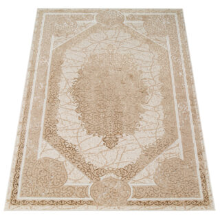 Vloerkleed Ares Bruin Beige Rozet Vintage