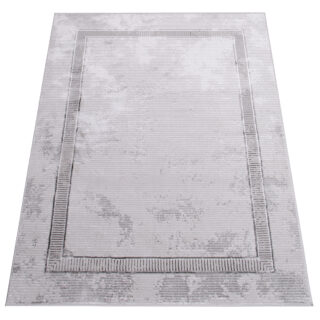 Vloerkleed Crystal Grijs Frame Gevlekt 3D Effect