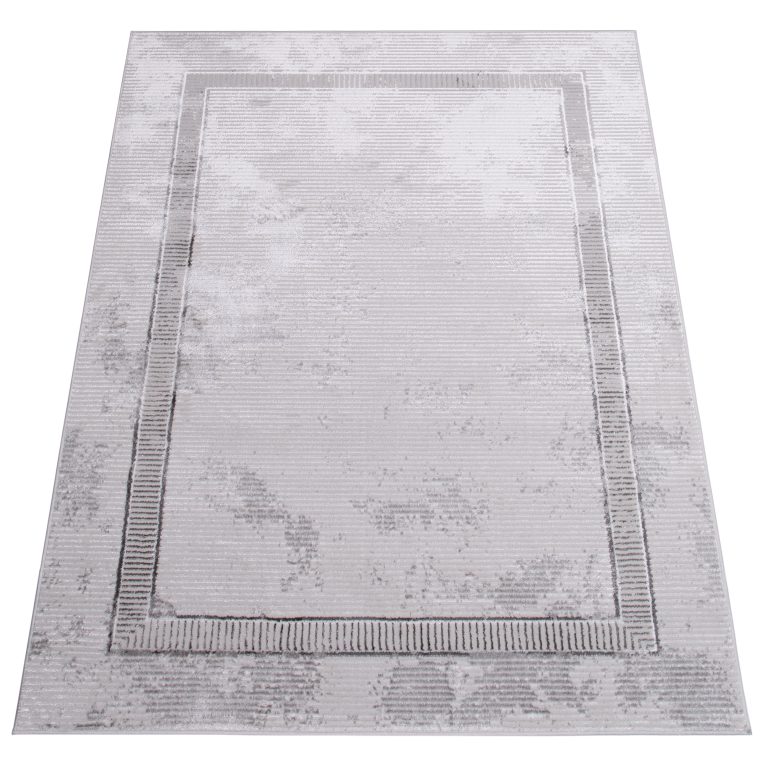 Vloerkleed Crystal Grijs Frame Gevlekt 3D Effect