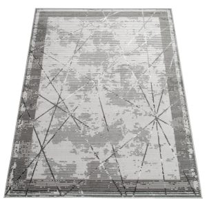 Vloerkleed Crystal Grijs Frame Geometrisch 3D Effect