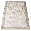 Vloerkleed Crystal Groen Beige Frame Geometrisch 3D Effect