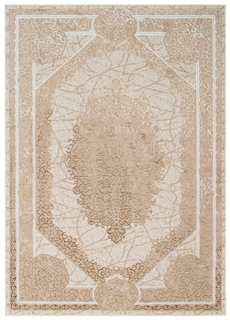 Vloerkleed Ares Bruin Beige Rozet Vintage