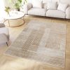 Vloerkleed Crystal Bruin Beige Cream Strepen 3D Effect