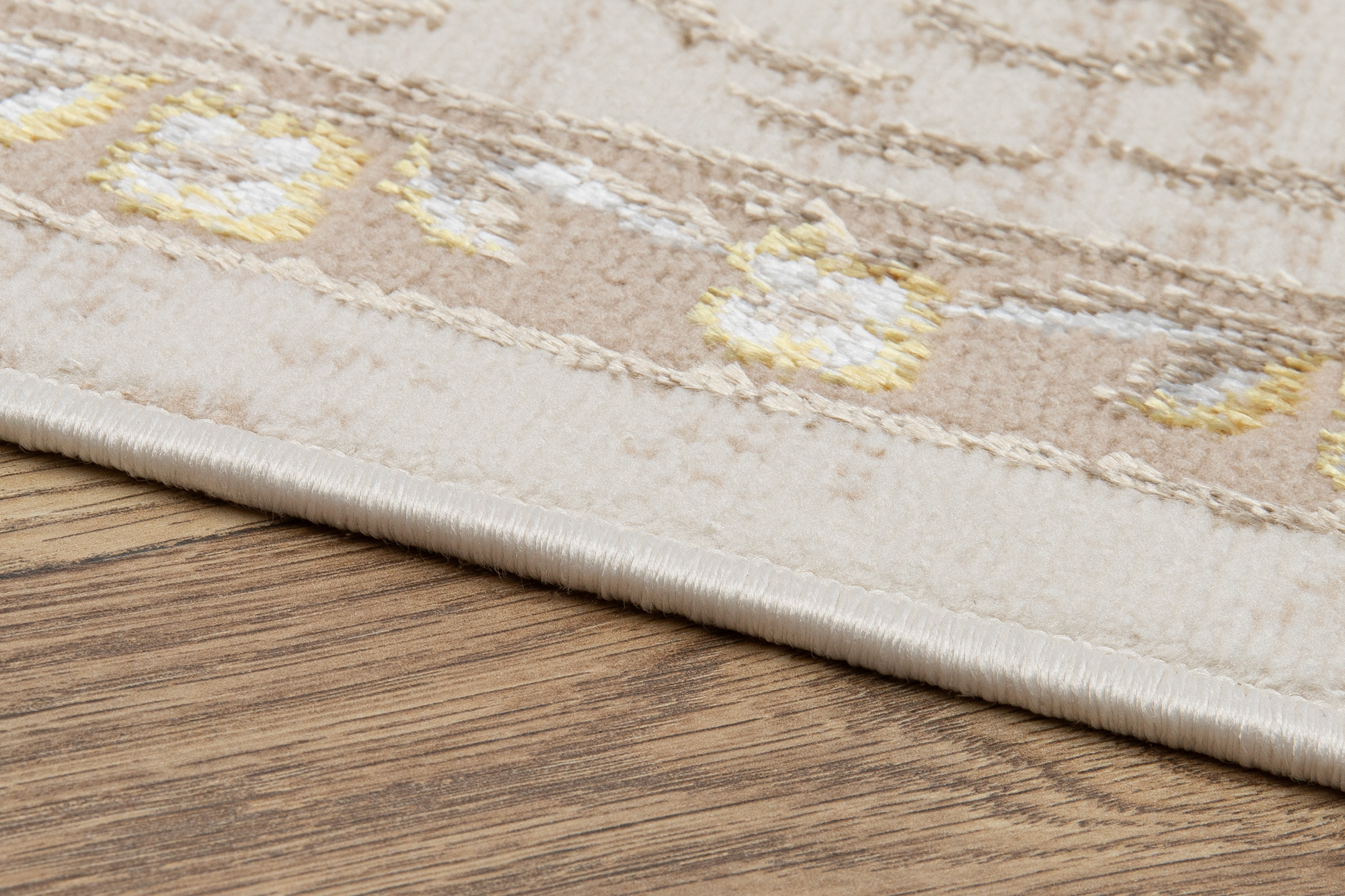 Vloerkleed Ares Goudkleur Bruin Beige Rozet