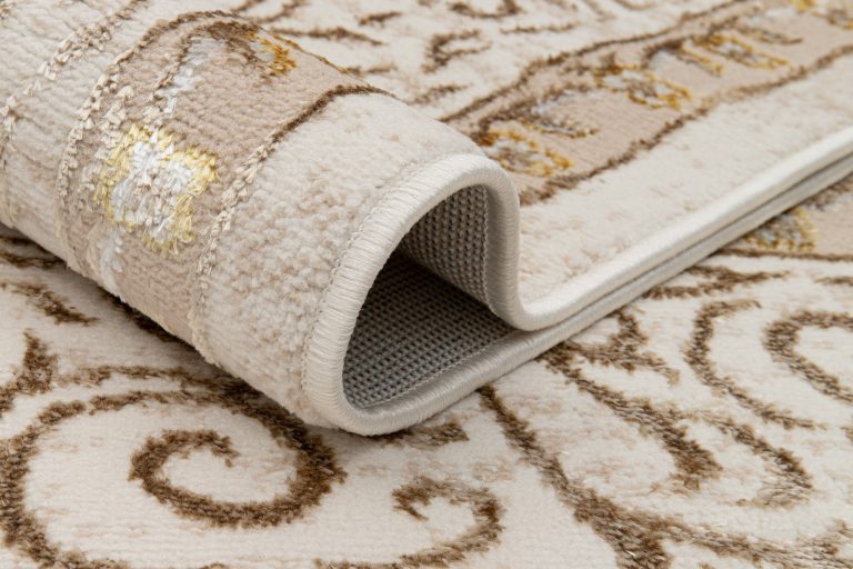 Vloerkleed Ares Goudkleur Bruin Beige Rozet