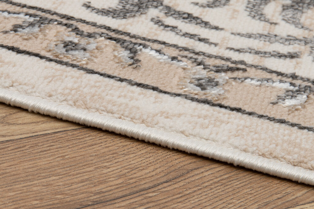 Vloerkleed Ares Grijs Beige Rozet Vintage