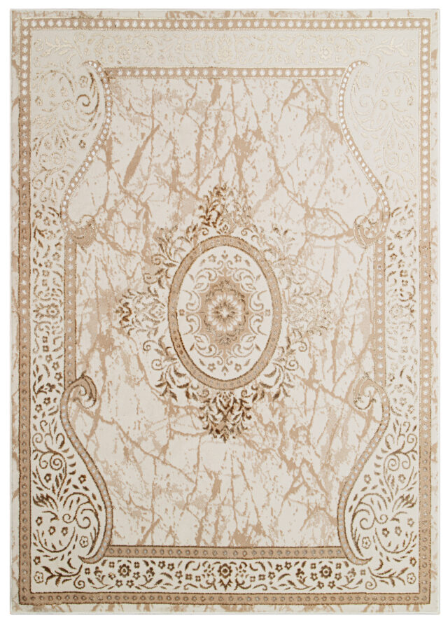 Vloerkleed Ares Bruin Beige Traditioneel Rozet