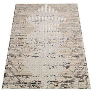Vloerkleed Crystal Light Grey Vintage Ruiten 3D Effect