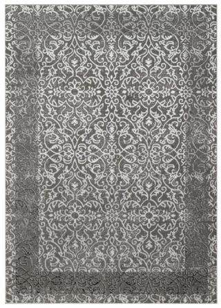 Vloerkleed Ares Donker Grijs Ornamenten Vintage