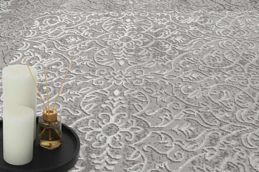 Vloerkleed Ares Donker Grijs Ornamenten Vintage