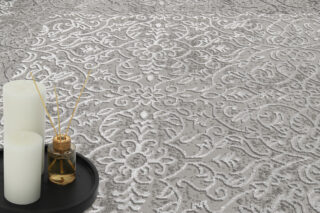 Vloerkleed Ares Donker Grijs Ornamenten Vintage