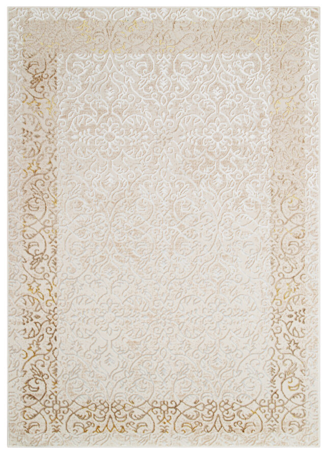 Vloerkleed Ares Creme Bruin Ornamenten Vintage