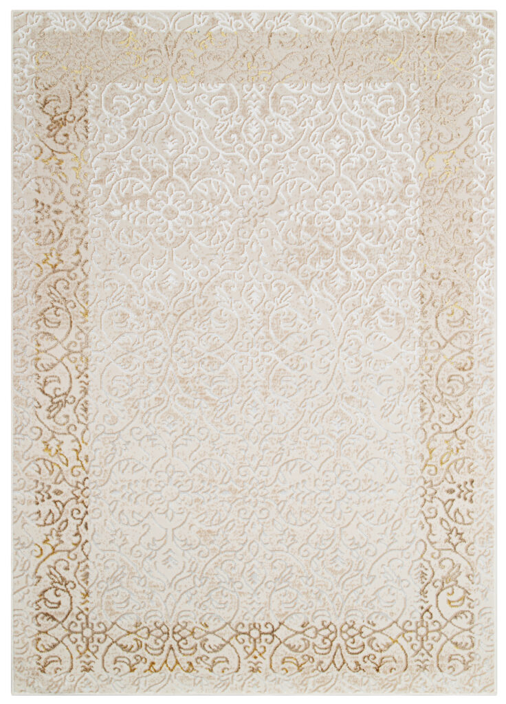 Vloerkleed Ares Creme Bruin Ornamenten Vintage