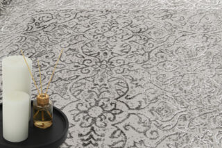 Vloerkleed Ares Licht Grijs Ornamenten Vintage