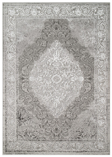 Vloerkleed Ares Grijs Vintage Medaillon