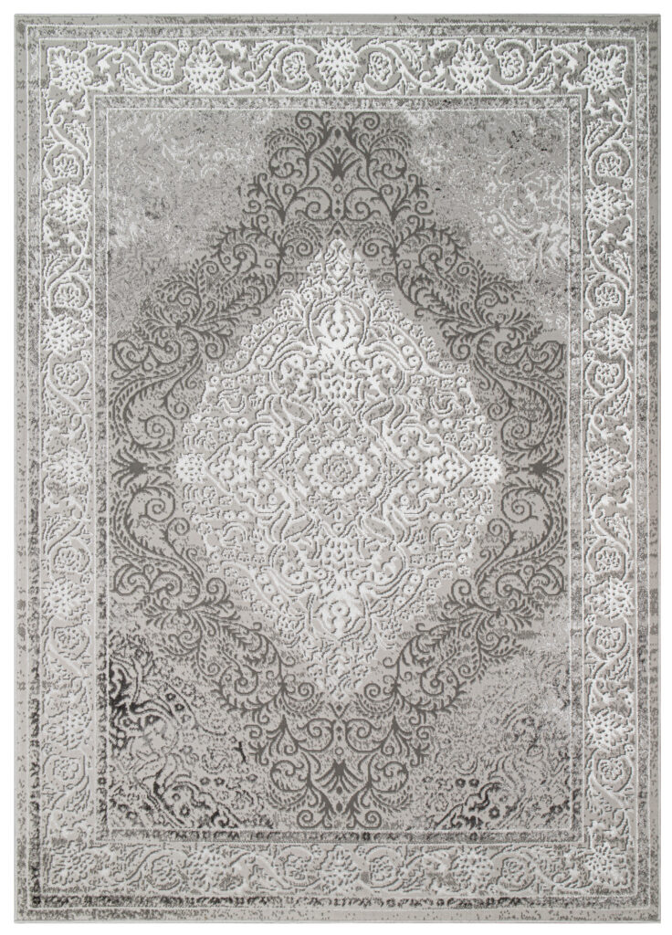 Vloerkleed Ares Grijs Vintage Medaillon