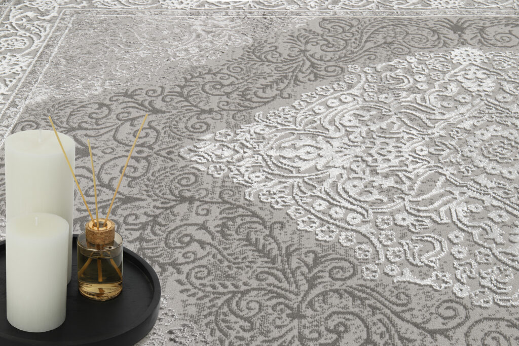 Vloerkleed Ares Grijs Vintage Medaillon