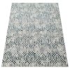 Vloerkleed Crystal Blauw Wit Lijnen 3D Effect