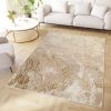 Vloerkleed Crystal Beige Goud Crème Marmer 3D Effect