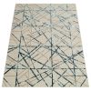 Vloerkleed Crystal Blue Beige Abstracte Lijnen 3D Effect