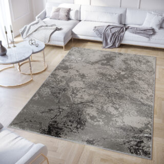 Vloerkleed Crystal Lichtgrijs Marble 3D Effect