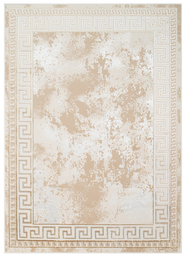 Vloerkleed Ares Beige Frame Abtract