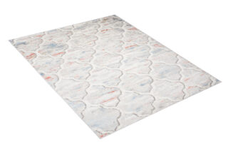 Vloerkleed Valley Grijs Zalmkleurig Marokkaanse Trellis