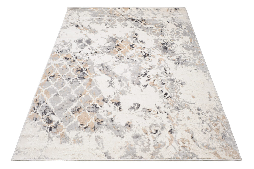 Vloerkleed Valley Grijs Rood Vintage Trellis