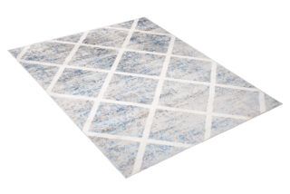 Vloerkleed Valley Grijs Blauw Geometrisch Geruit