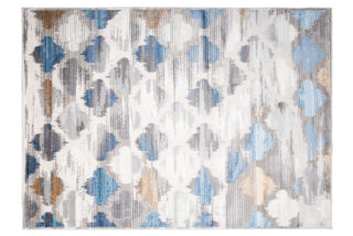 Vloerkleed Valley Grijs Blauw Marokkaanse Trellis