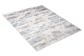 Vloerkleed Valley Grijs Blauw Geometrisch Gewreven