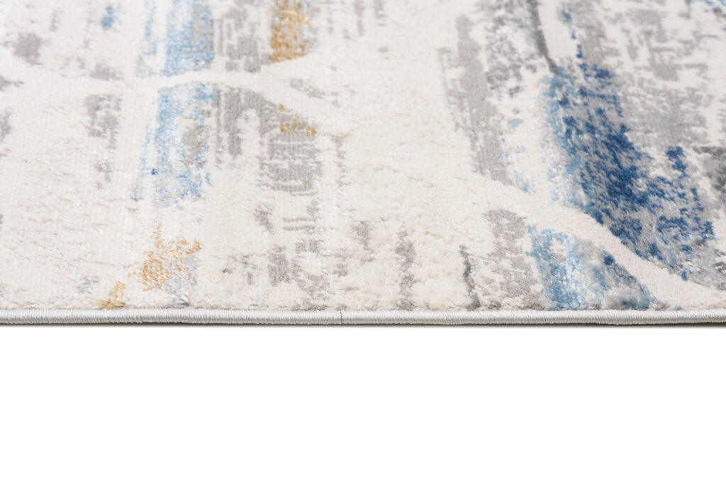 Vloerkleed Valley Grijs Blauw Geometrisch Gewreven