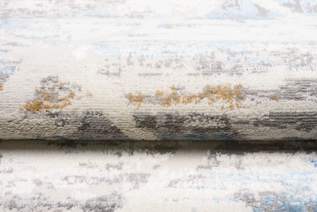Vloerkleed Valley Grijs Blauw Geometrisch Gewreven