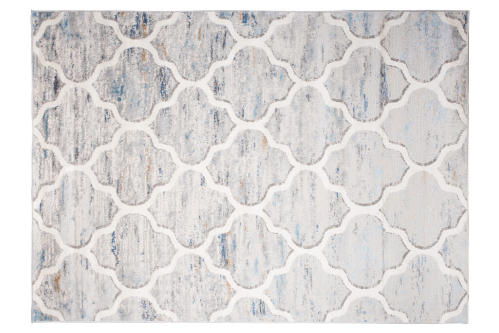 Vloerkleed Valley Grijs Blauw Marokkaanse Trellis