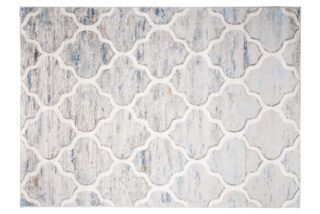 Vloerkleed Valley Grijs Blauw Marokkaanse Trellis