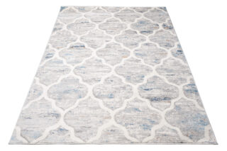 Vloerkleed Valley Grijs Blauw Marokkaanse Trellis