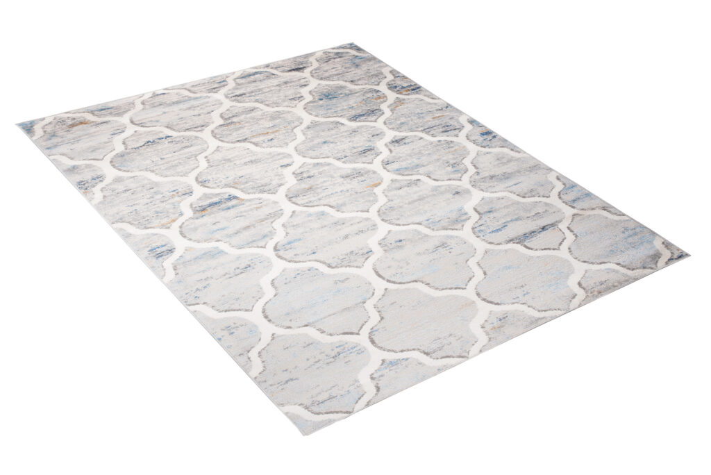 Vloerkleed Valley Grijs Blauw Marokkaanse Trellis